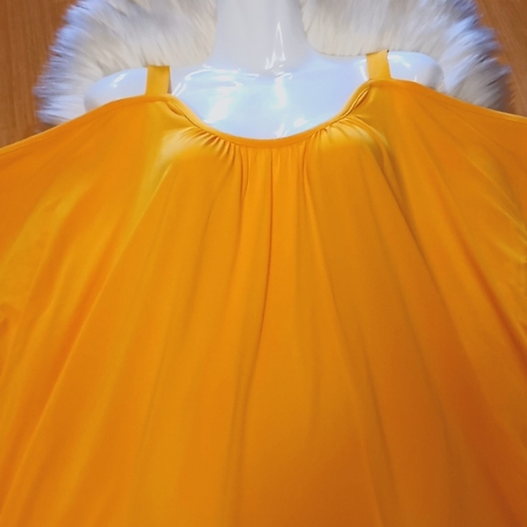 ASHRO Gold Cold Shouldered Jersey Blouse - Picture 6 of 12